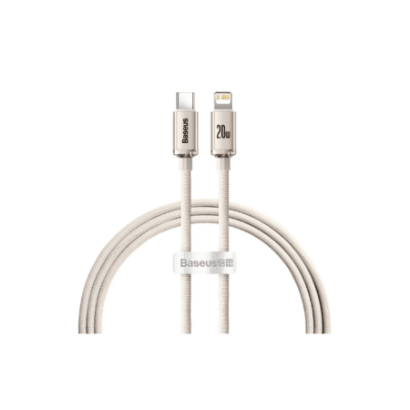 Baseus Crystal Shine Type C - Lightning Fast Charging Data Cable 1.2m Pink - CAJY001304