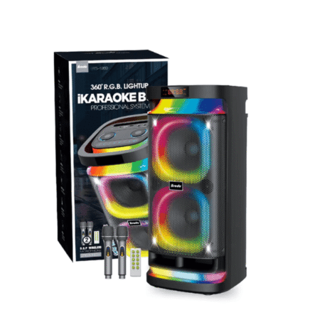 Brodu BTS-1989 Bluetooth Karaoke 22" Speaker With 2 Microphone