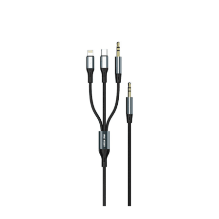 Green Lion 3 In 1 Aux Cable Aux To Aux + Lightning + USB C