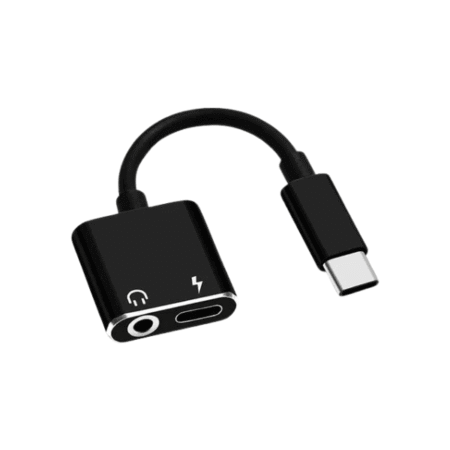 JH-020 Type-C Female + Audio Jack 3.5MM 2A Cable Adaptor