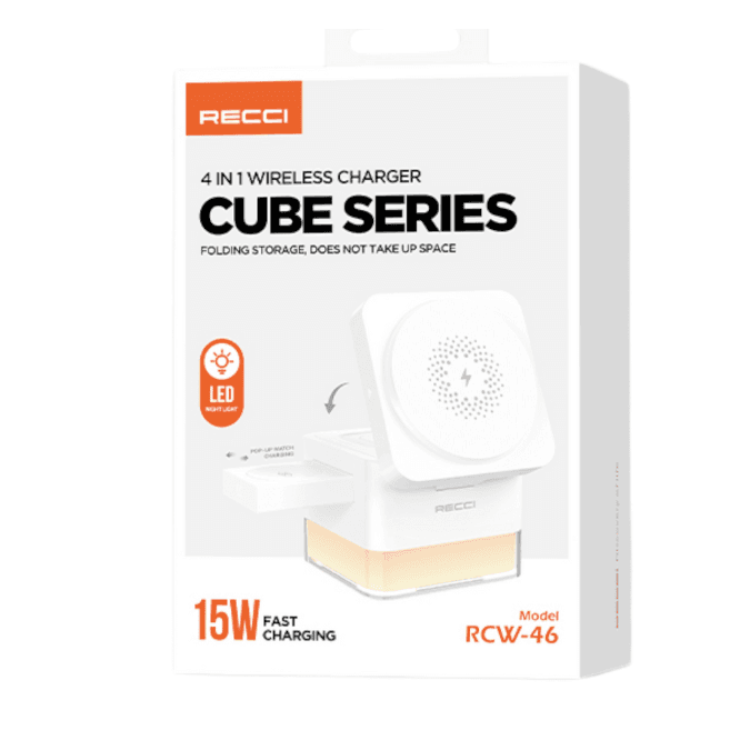 Recci RCW-46 4 in 1 Wireless Charger - White - Image 6