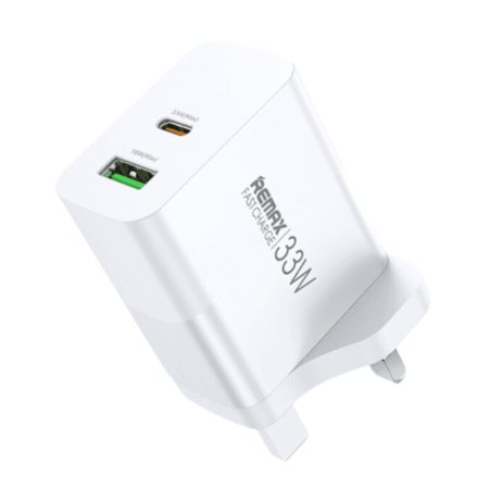 Remax RP-U122 33W A+C 3 Pin Fast Charger - White