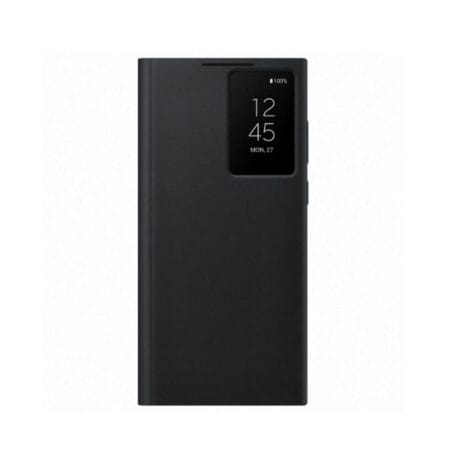 Samsung Clear View Cover For Galaxy S22 Ultra (Original) - Black