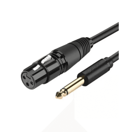 Ugreen 20720 6.5mm To Cannon Female AV Cable 3m - Black